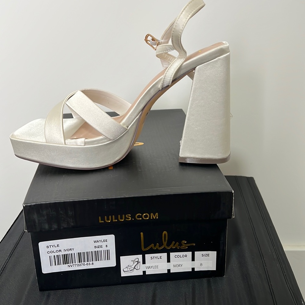 LuLu ivory platform shoes